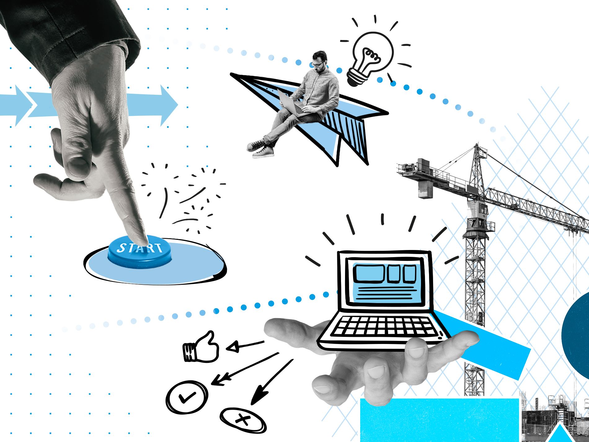 symbolische Collage zum Jahresrückblick Fördermodernisierung